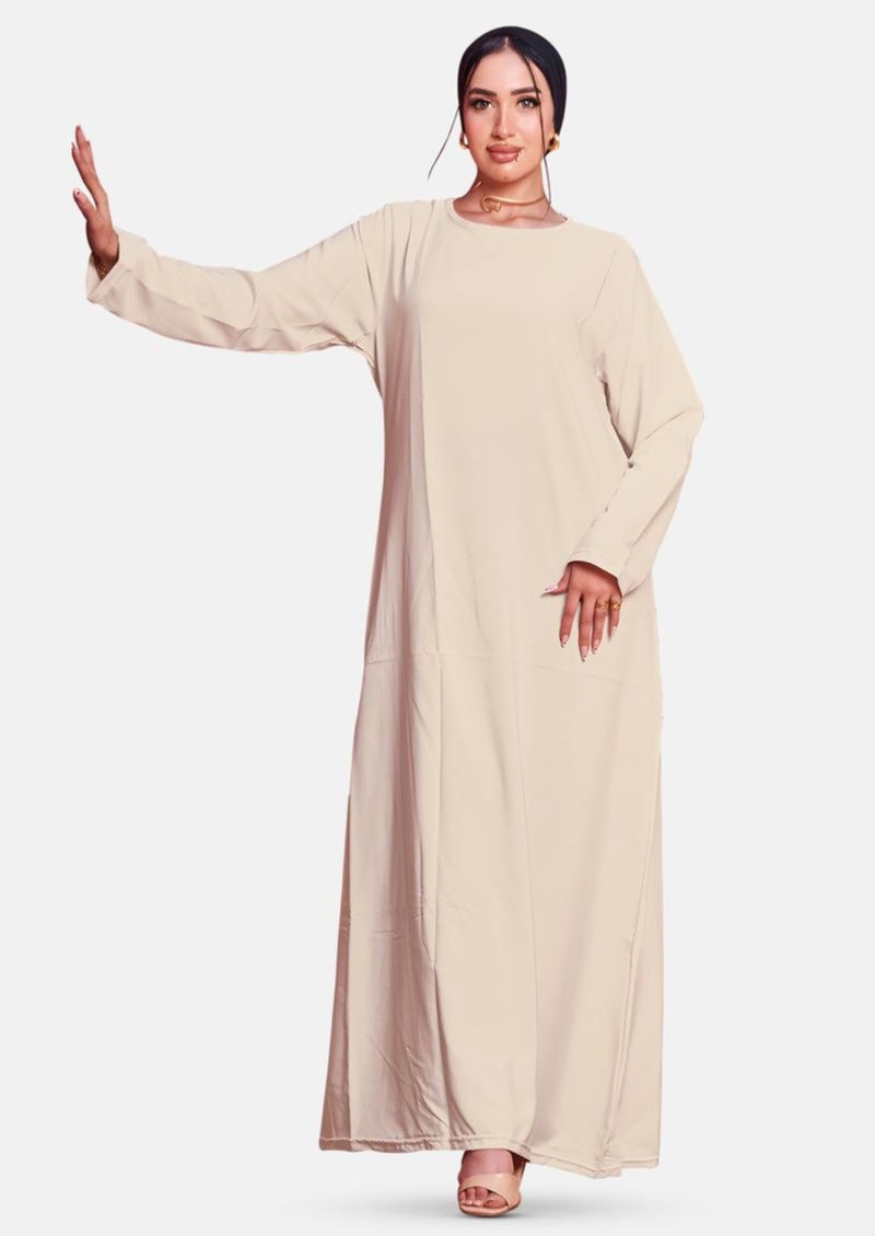 Genaric فستان بكم سادة بتصميم انسيابي مريح - Image 1